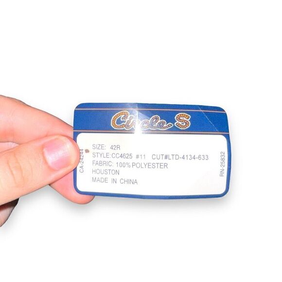 Circle S Navy Sueded Western Cowboy Sportcoat 42R - Picture 3 of 11